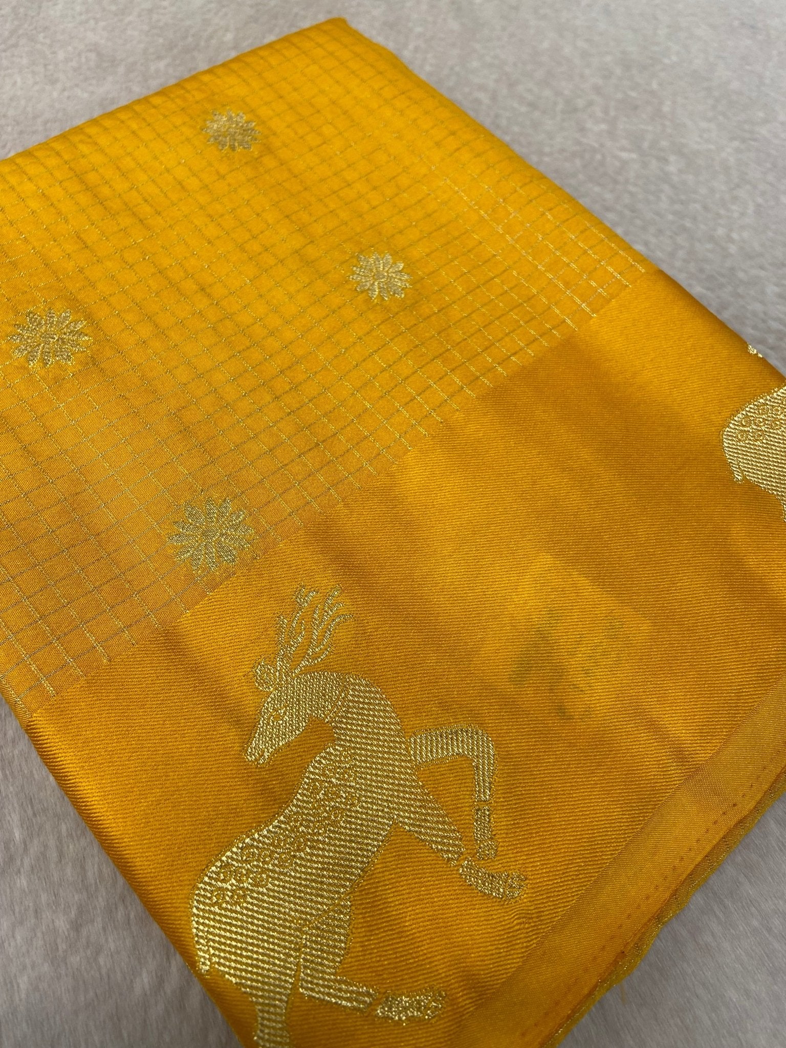 Premium Crepe Satin Silk Saree - Kanjeevaram Silk Mandir