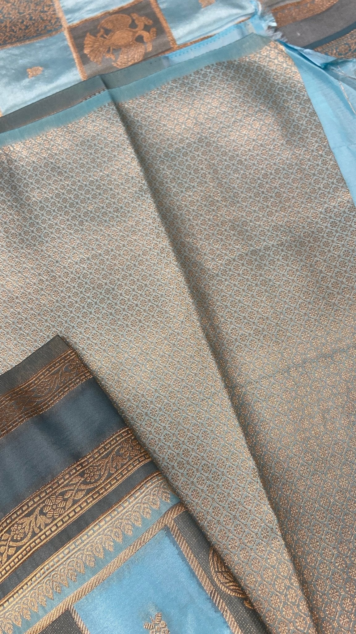 Premium crepe satin silk saree - Kanjeevaram Silk Mandir