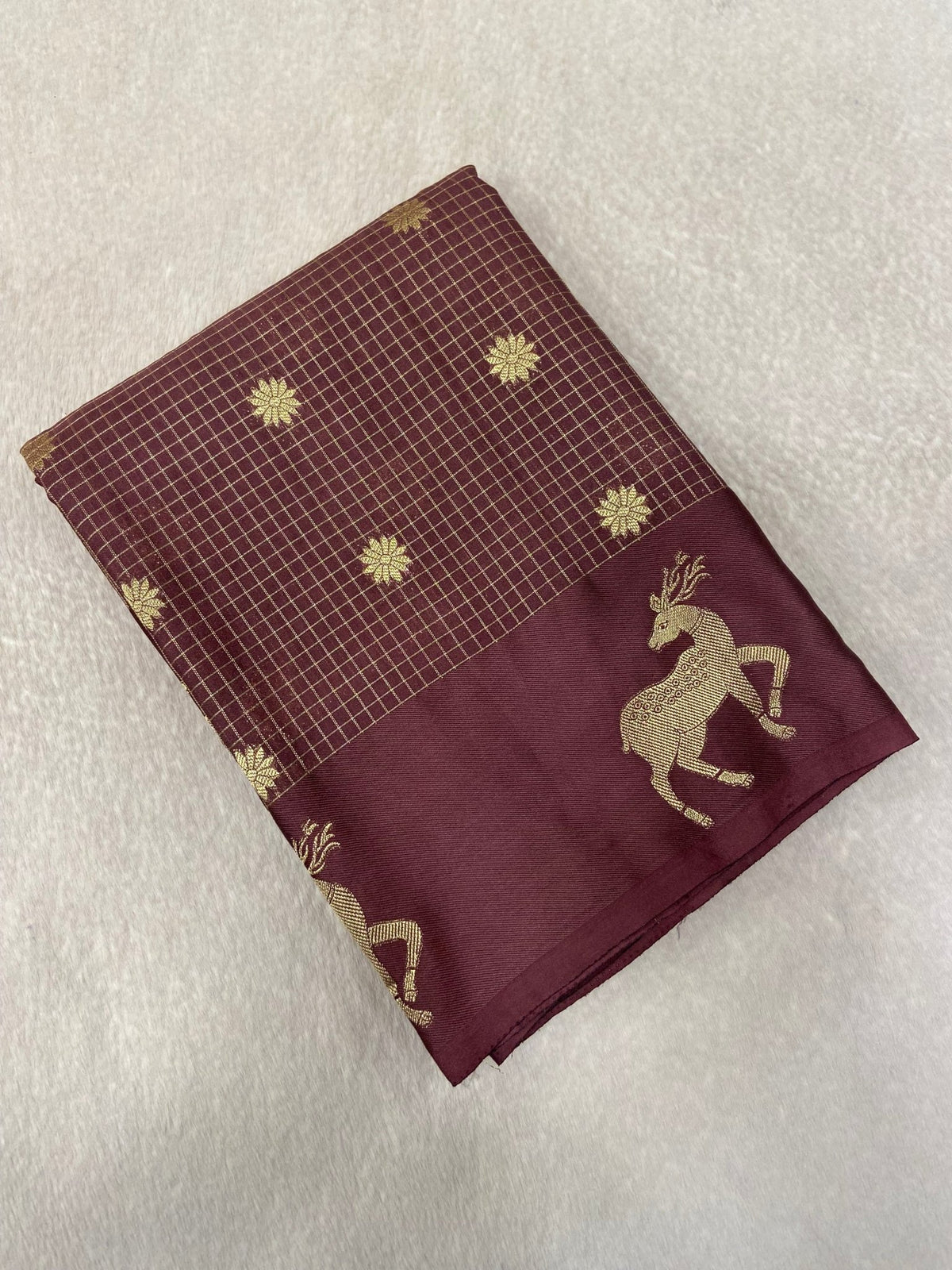 Premium Crepe Satin Silk Saree - Kanjeevaram Silk Mandir