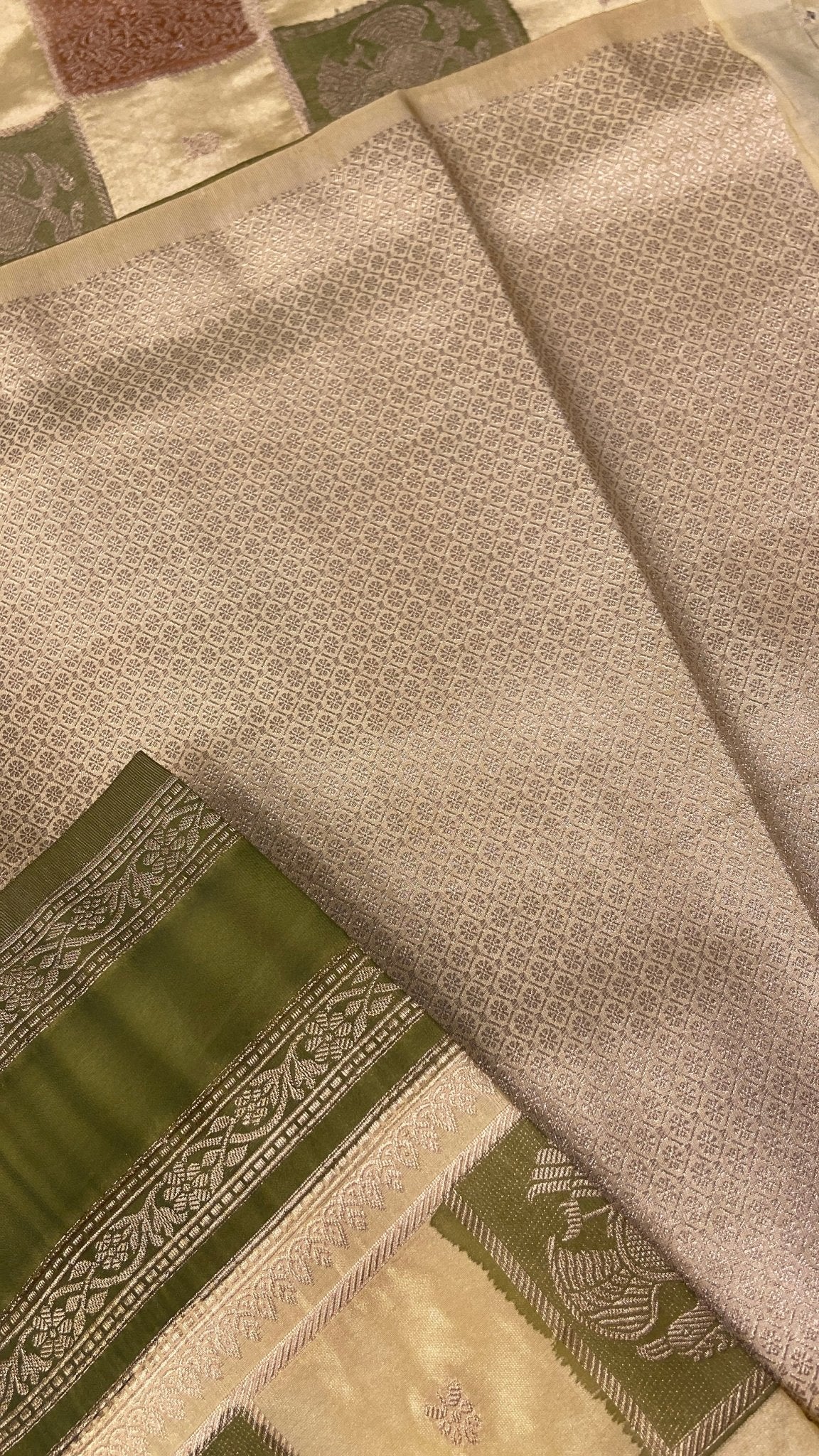 Premium crepe satin silk saree - Kanjeevaram Silk Mandir