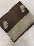 Premium Crepe Satin Silk Saree 🤎 - Kanjeevaram Silk Mandir