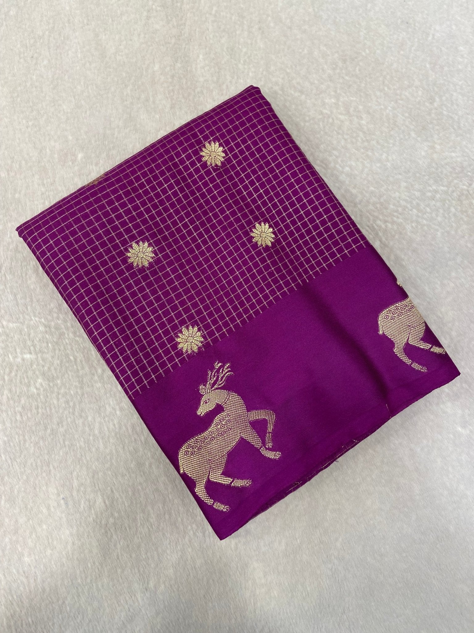 Premium Crepe Satin Silk Saree - Kanjeevaram Silk Mandir