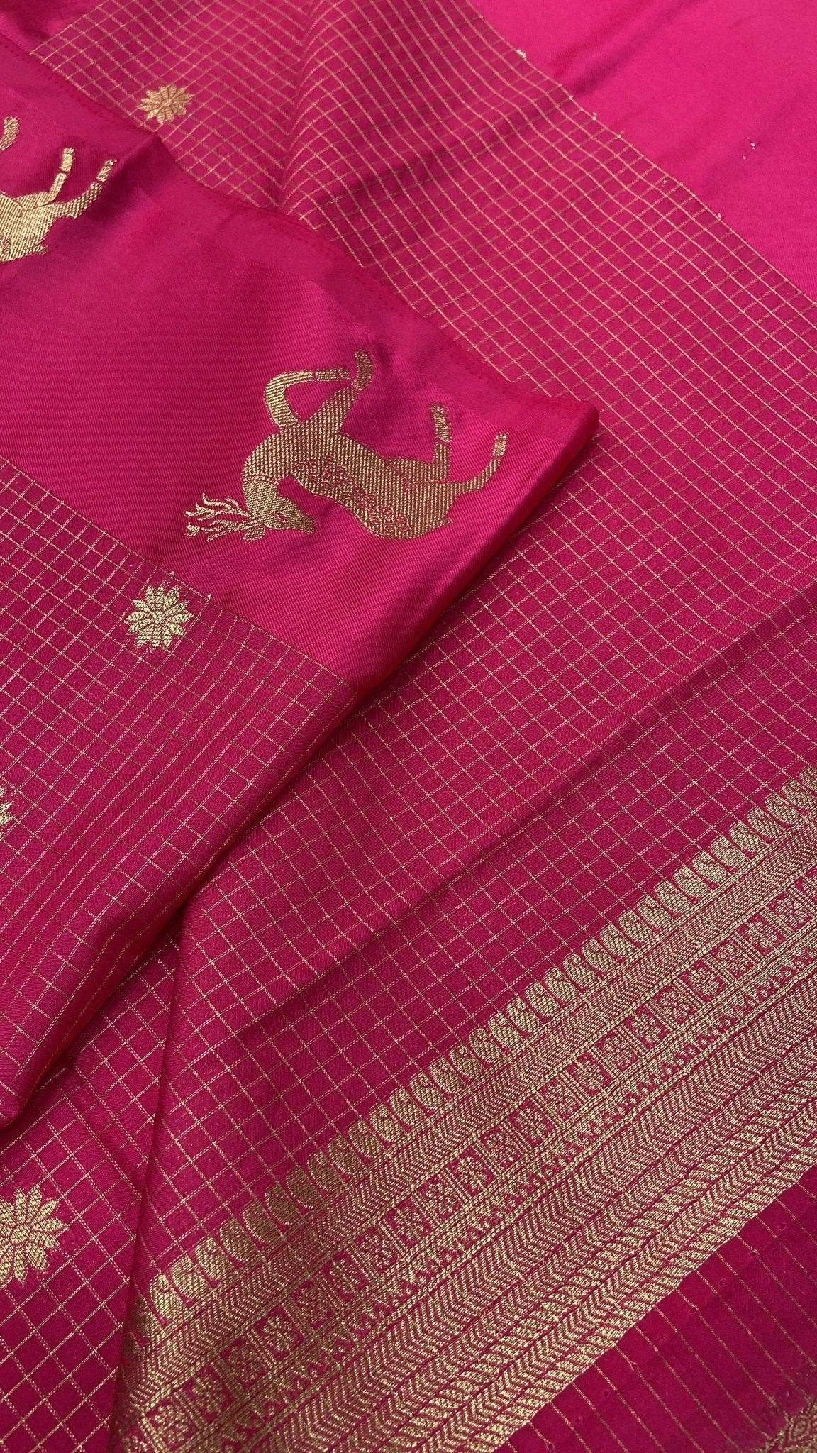 Premium Crepe Satin Silk Saree - Kanjeevaram Silk Mandir