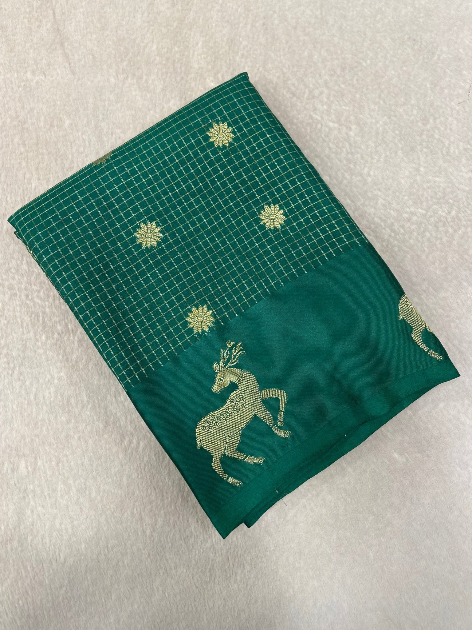 Premium Crepe Satin Silk Saree - Kanjeevaram Silk Mandir