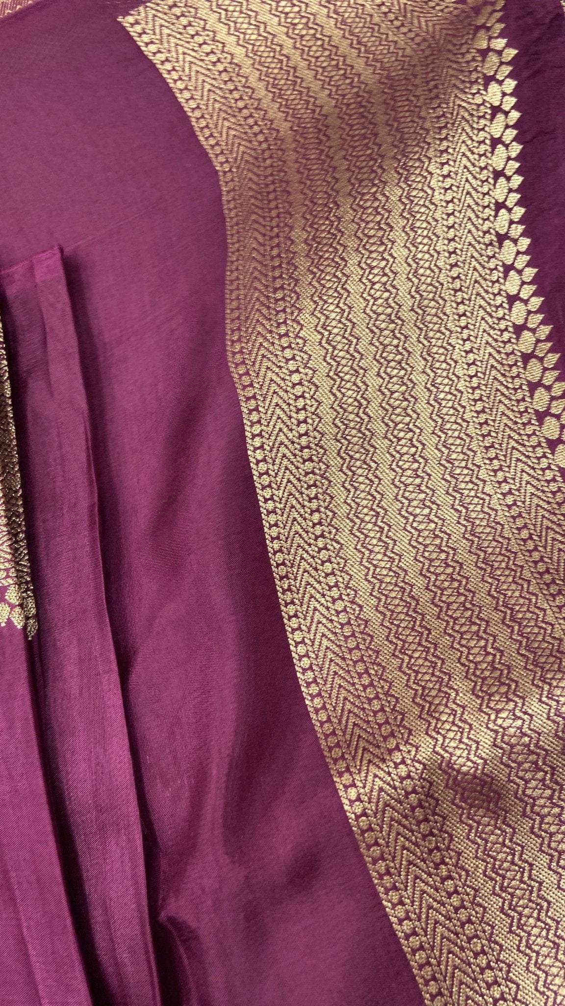 Premium Crepe Satin Silk Saree (wine) - Kanjeevaram Silk Mandir