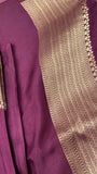 Premium Crepe Satin Silk Saree (wine) - Kanjeevaram Silk Mandir