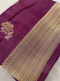 Premium Crepe Satin Silk Saree (wine) - Kanjeevaram Silk Mandir