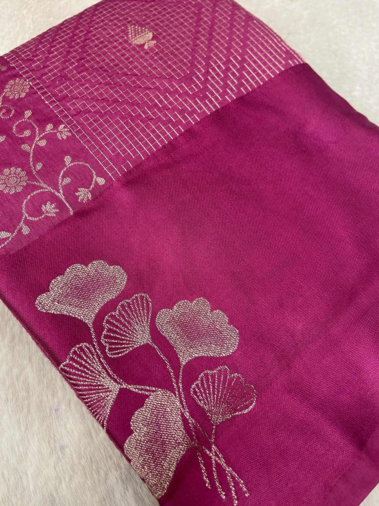 Premium Crepe Satin Silk Saree(Light) - Kanjeevaram Silk Mandir