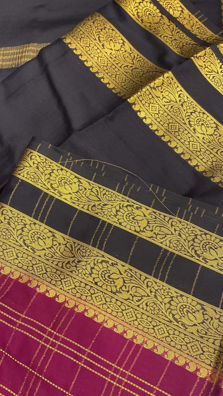 Premium Crepe Semi Mysore Silk Saree - Kanjeevaram Silk Mandir