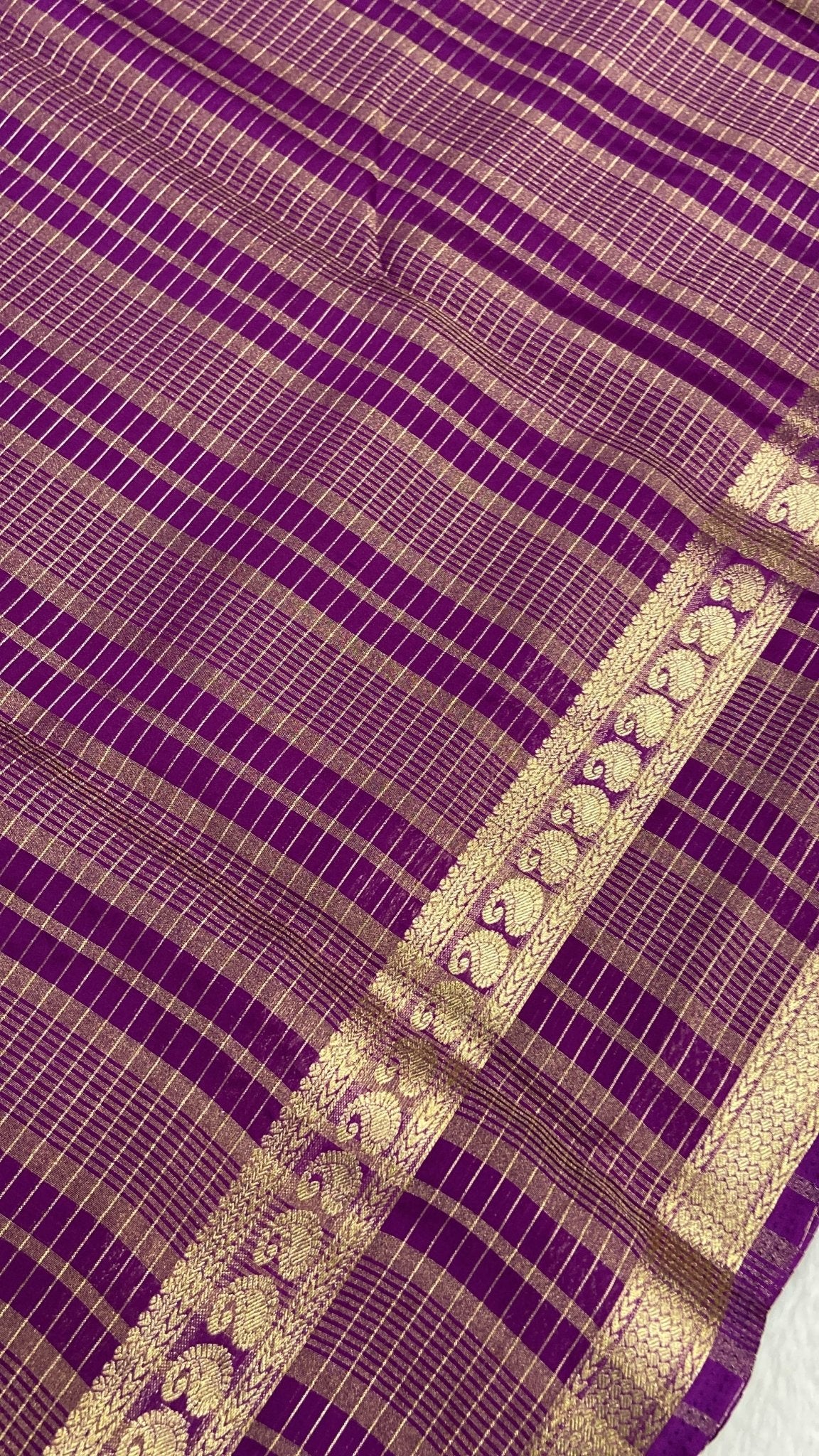 Premium crepe semi Mysore silk saree💜 - Kanjeevaram Silk Mandir