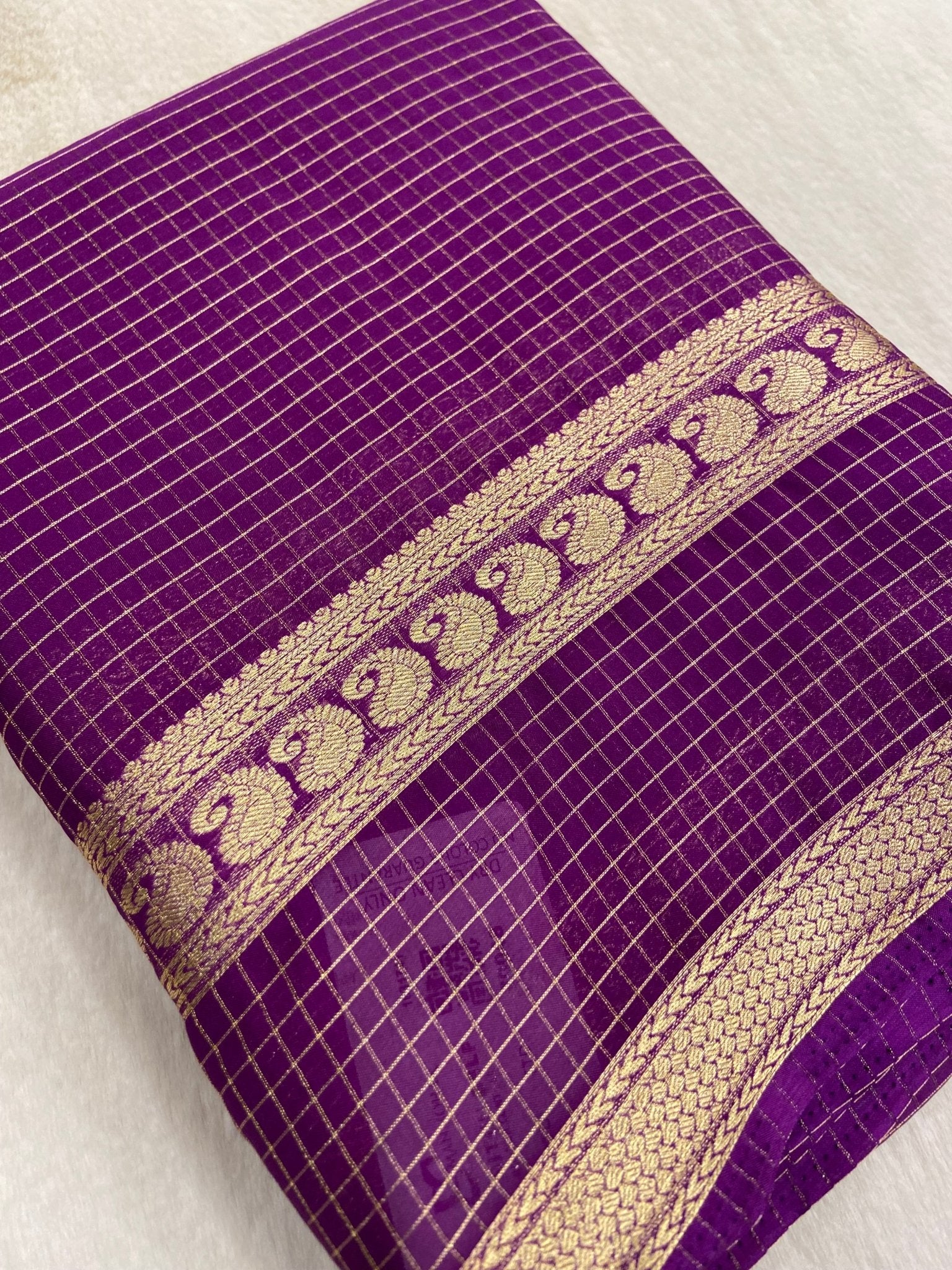 Premium crepe semi Mysore silk saree💜 - Kanjeevaram Silk Mandir