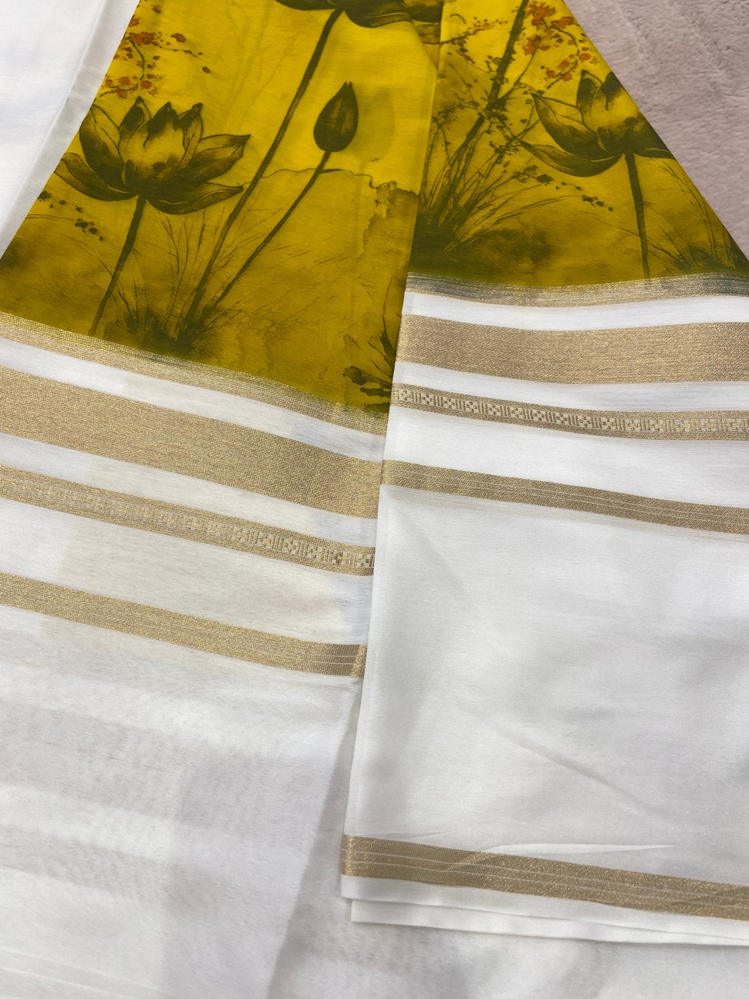 Premium Crepe Semi Mysore Silk Saree-801291 - Kanjeevaram Silk Mandir