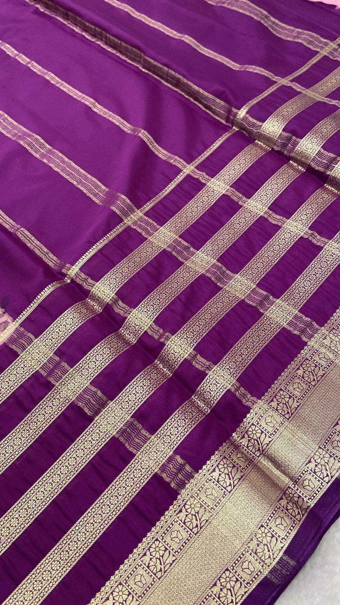 Premium Crepe Semi Mysore Silk Saree-801669 - Kanjeevaram Silk Mandir