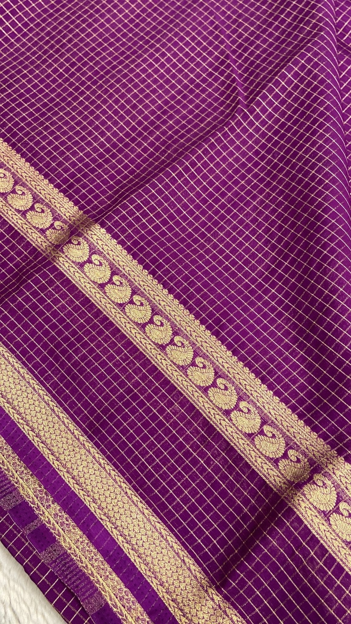 Premium crepe semi Mysore silk saree💜 - Kanjeevaram Silk Mandir