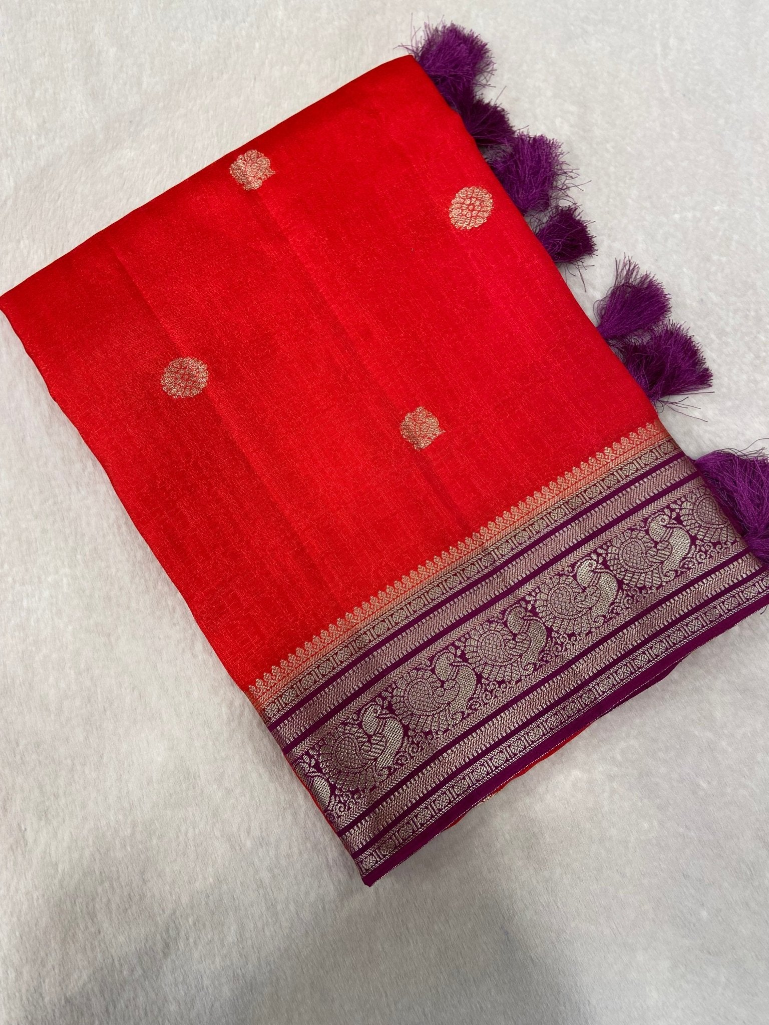 Premium Crepe Silk Saree - Kanjeevaram Silk Mandir