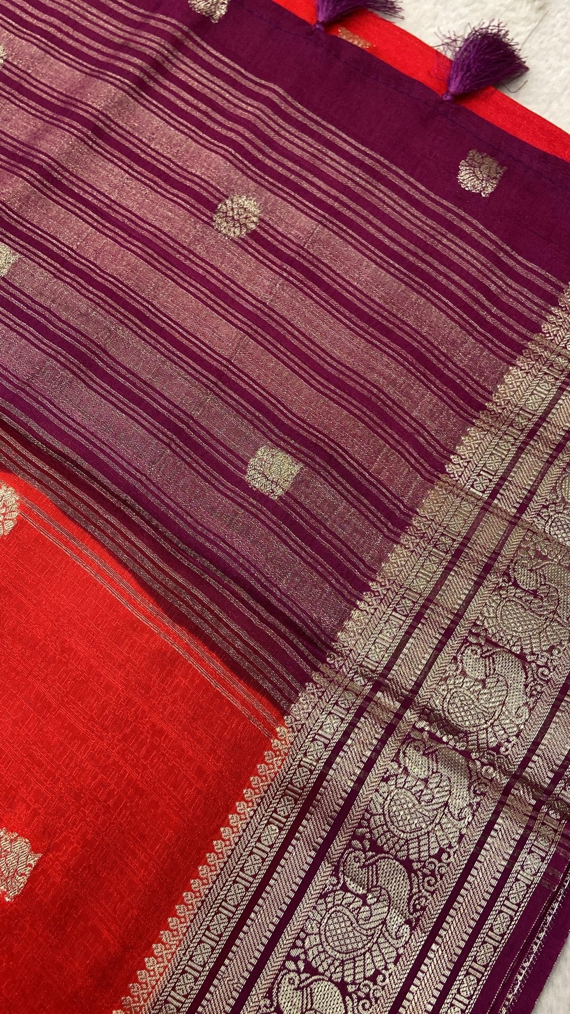 Premium Crepe Silk Saree - Kanjeevaram Silk Mandir