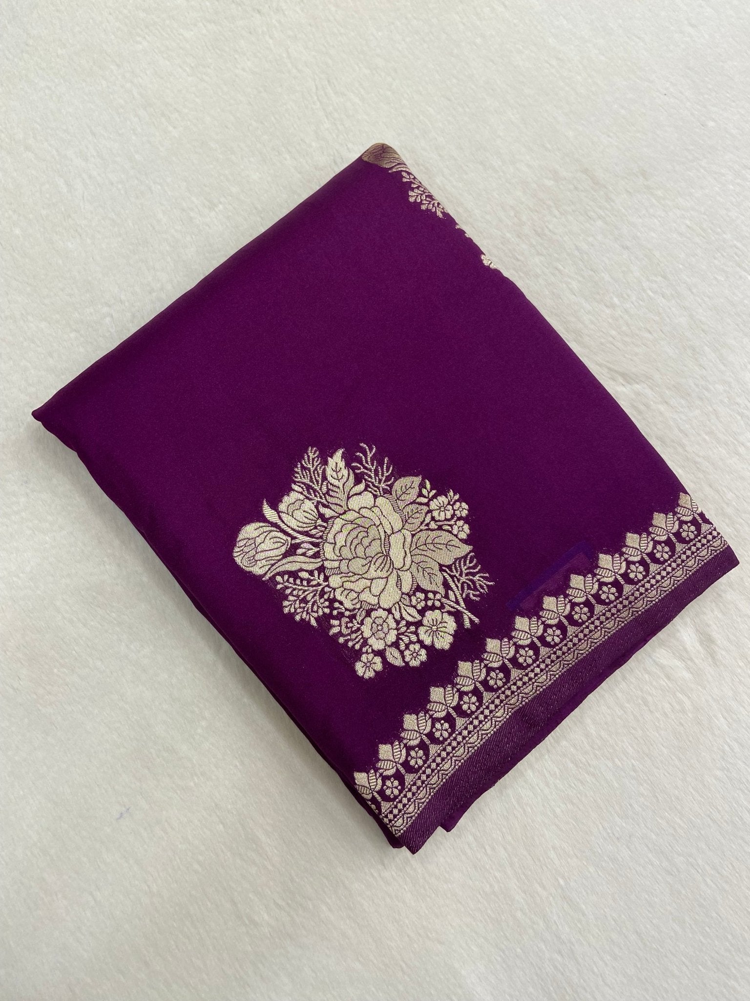 Premium Crepe Silk Saree - Kanjeevaram Silk Mandir