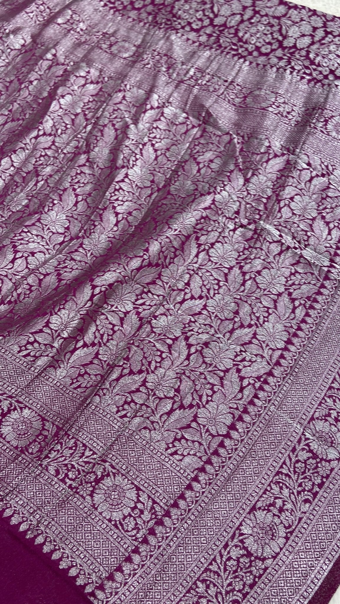 Premium Crush Crepe Georgette Saree - Kanjeevaram Silk Mandir