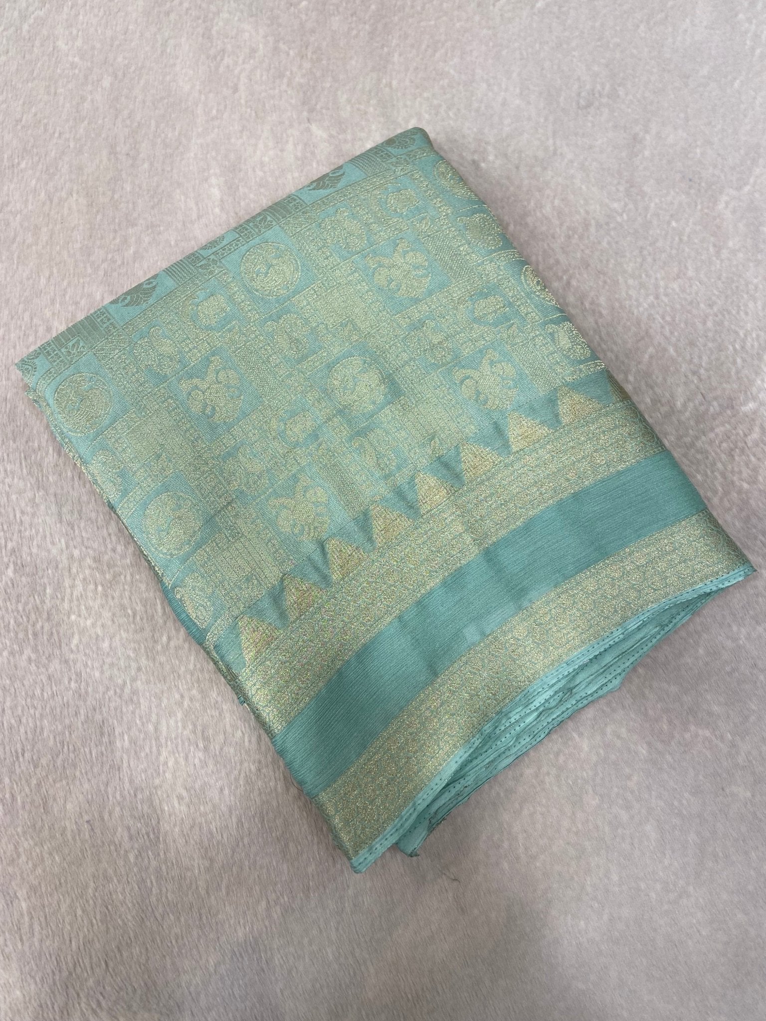 Premium Crush Crepe Georgette Saree - Kanjeevaram Silk Mandir