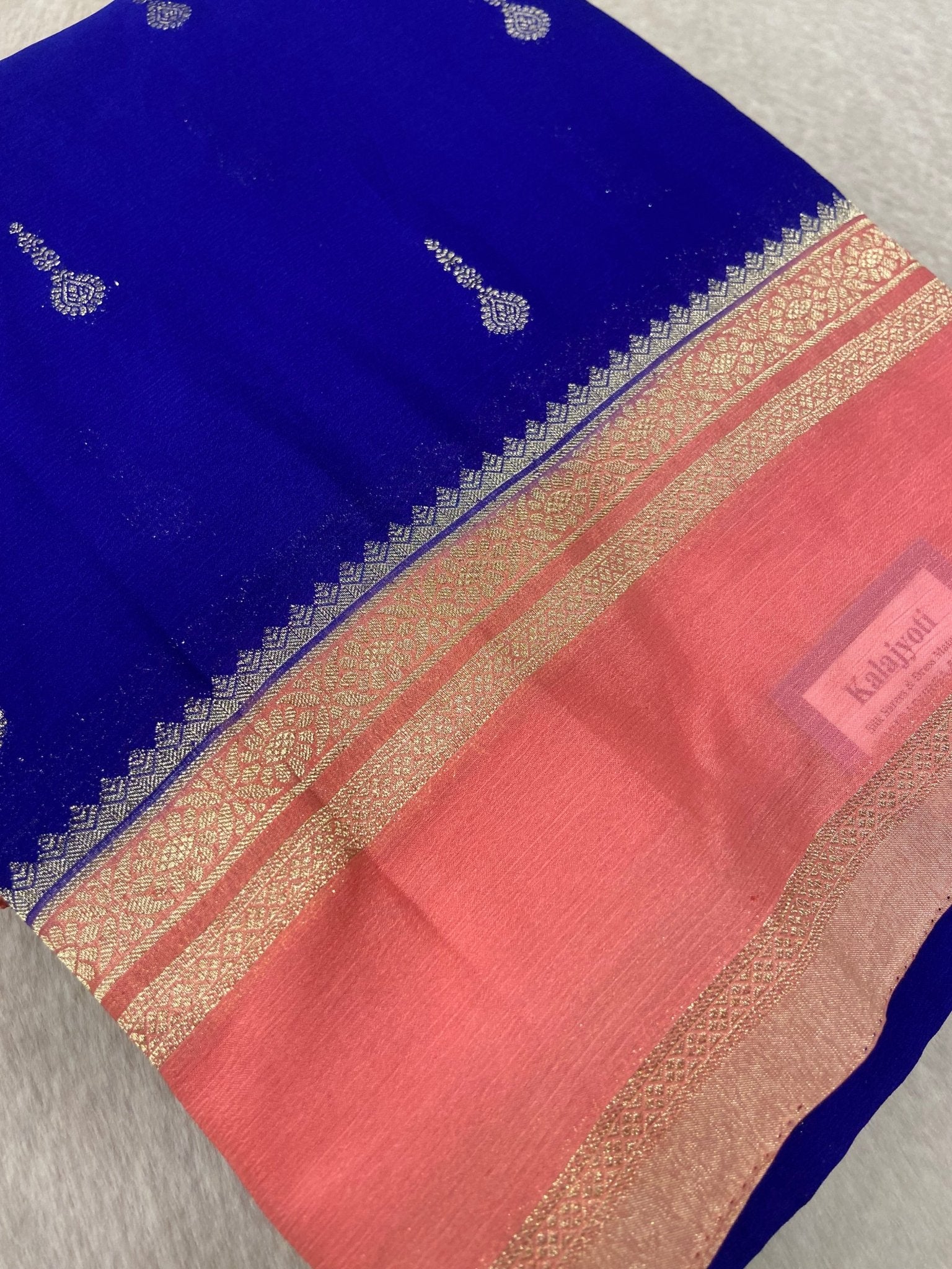 Premium Crush Georgette Saree - Kanjeevaram Silk Mandir