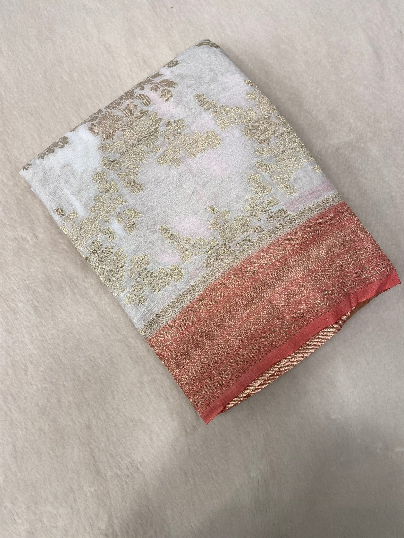 Premium Crush Georgette Saree - Kanjeevaram Silk Mandir
