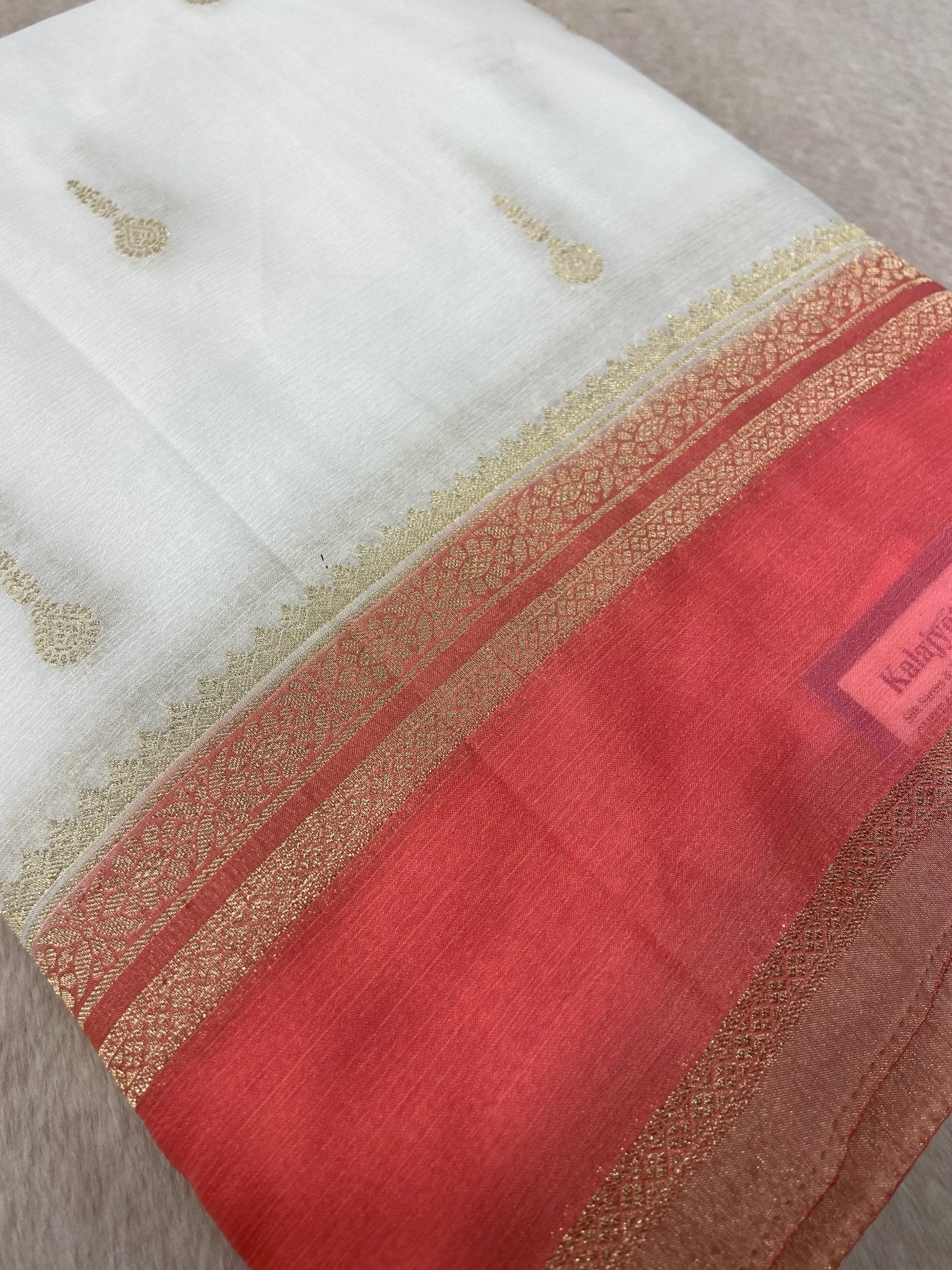 Premium Crush Georgette Saree - Kanjeevaram Silk Mandir