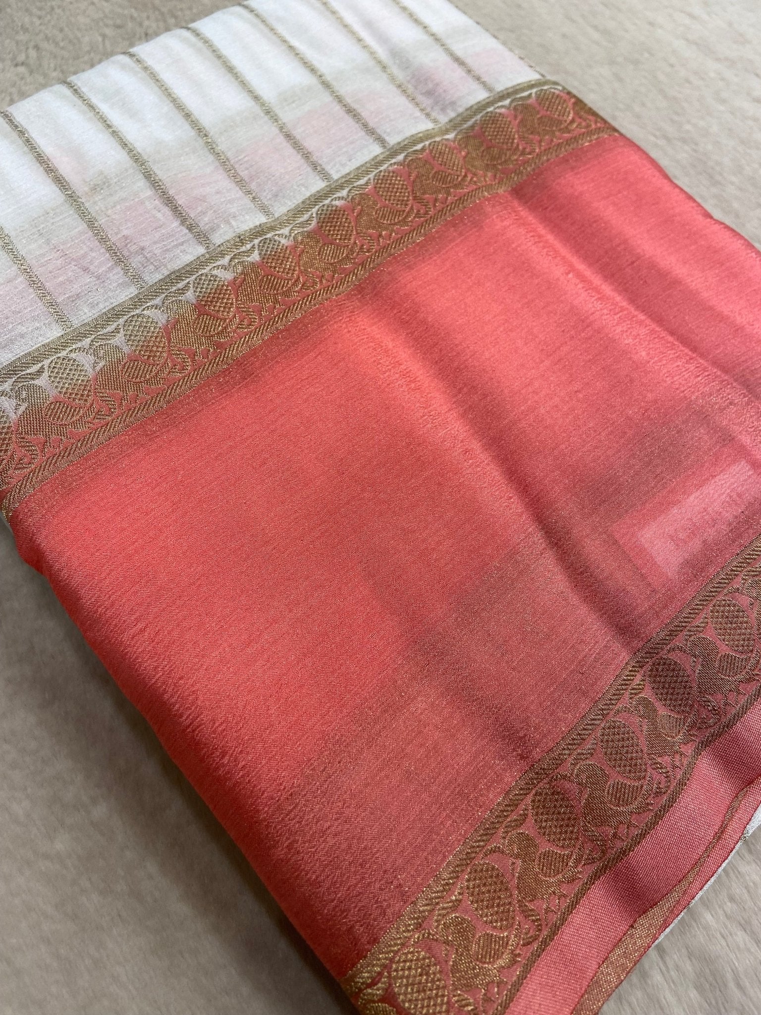 Premium Crush Georgette Saree - Kanjeevaram Silk Mandir
