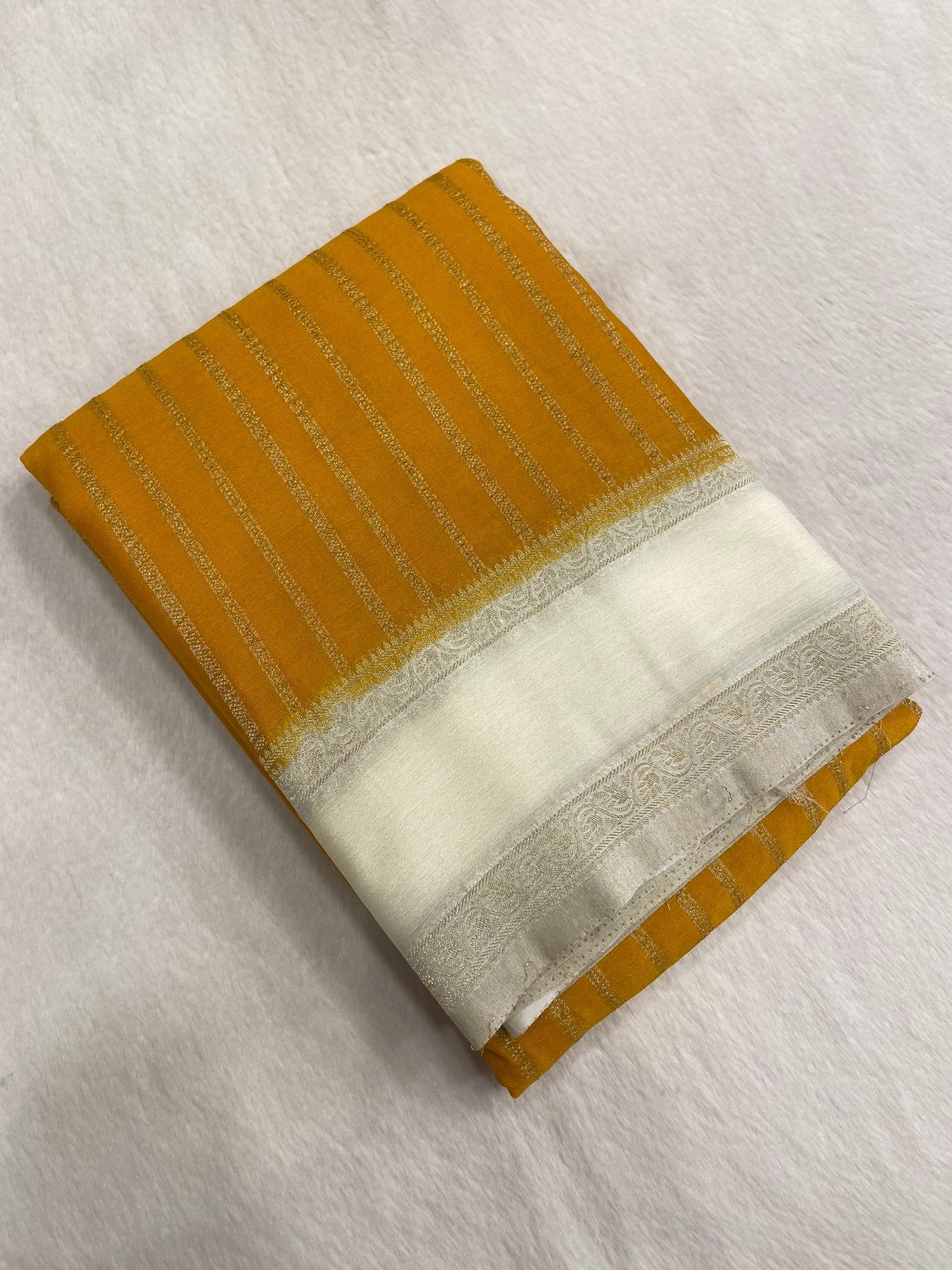Premium Crush Georgette Saree - Kanjeevaram Silk Mandir