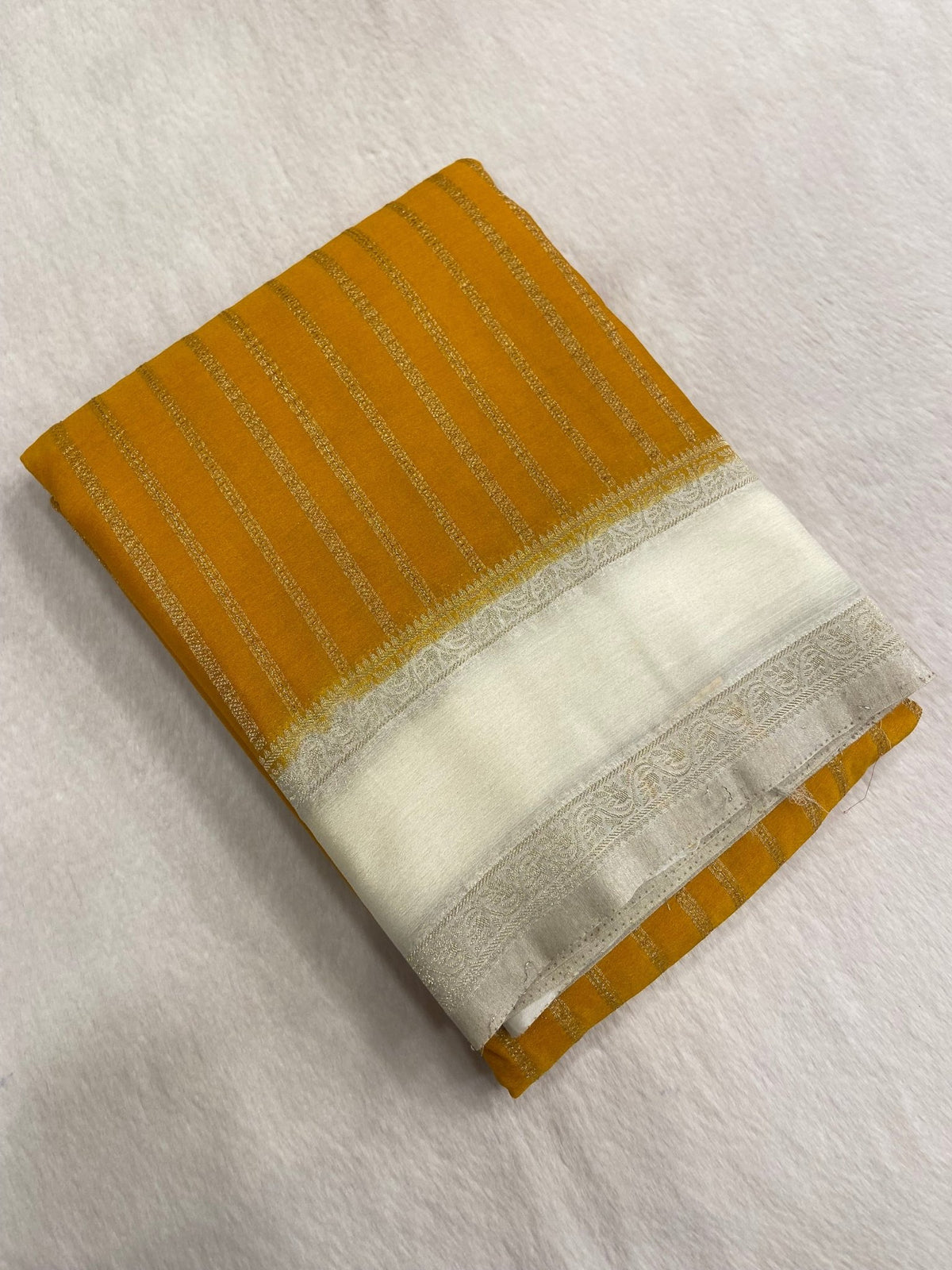 Premium Crush Georgette Saree - Kanjeevaram Silk Mandir