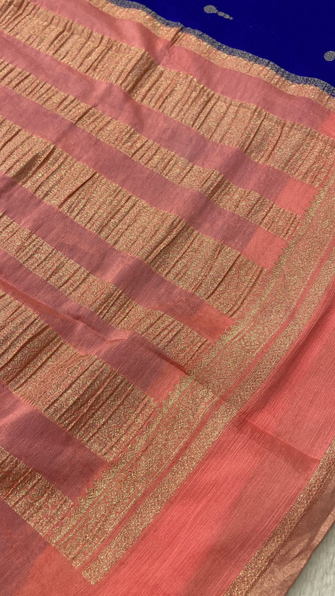 Premium Crush Georgette Saree - Kanjeevaram Silk Mandir