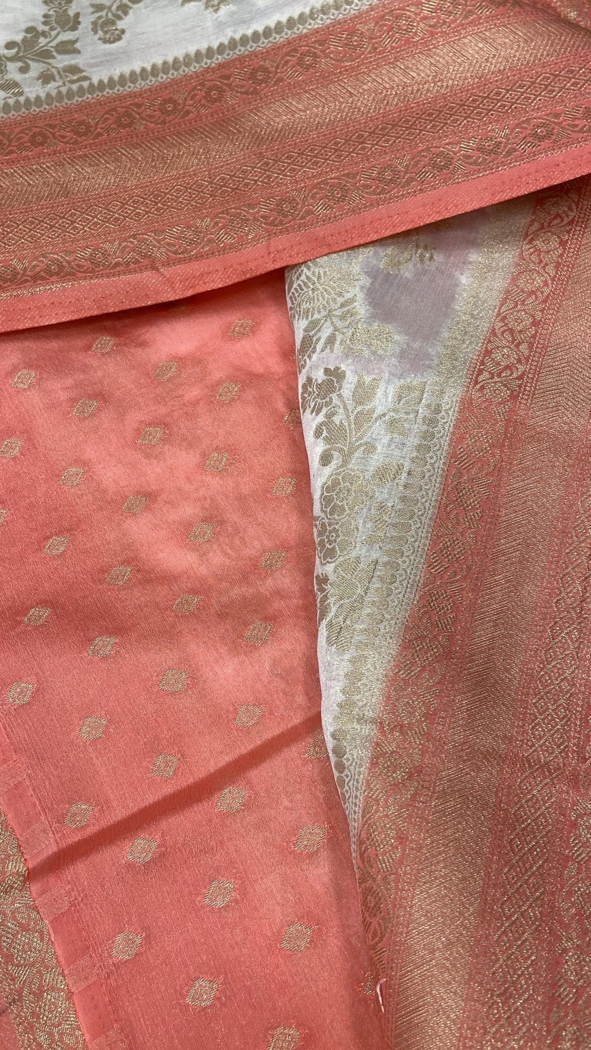 Premium Crush Georgette Saree - Kanjeevaram Silk Mandir
