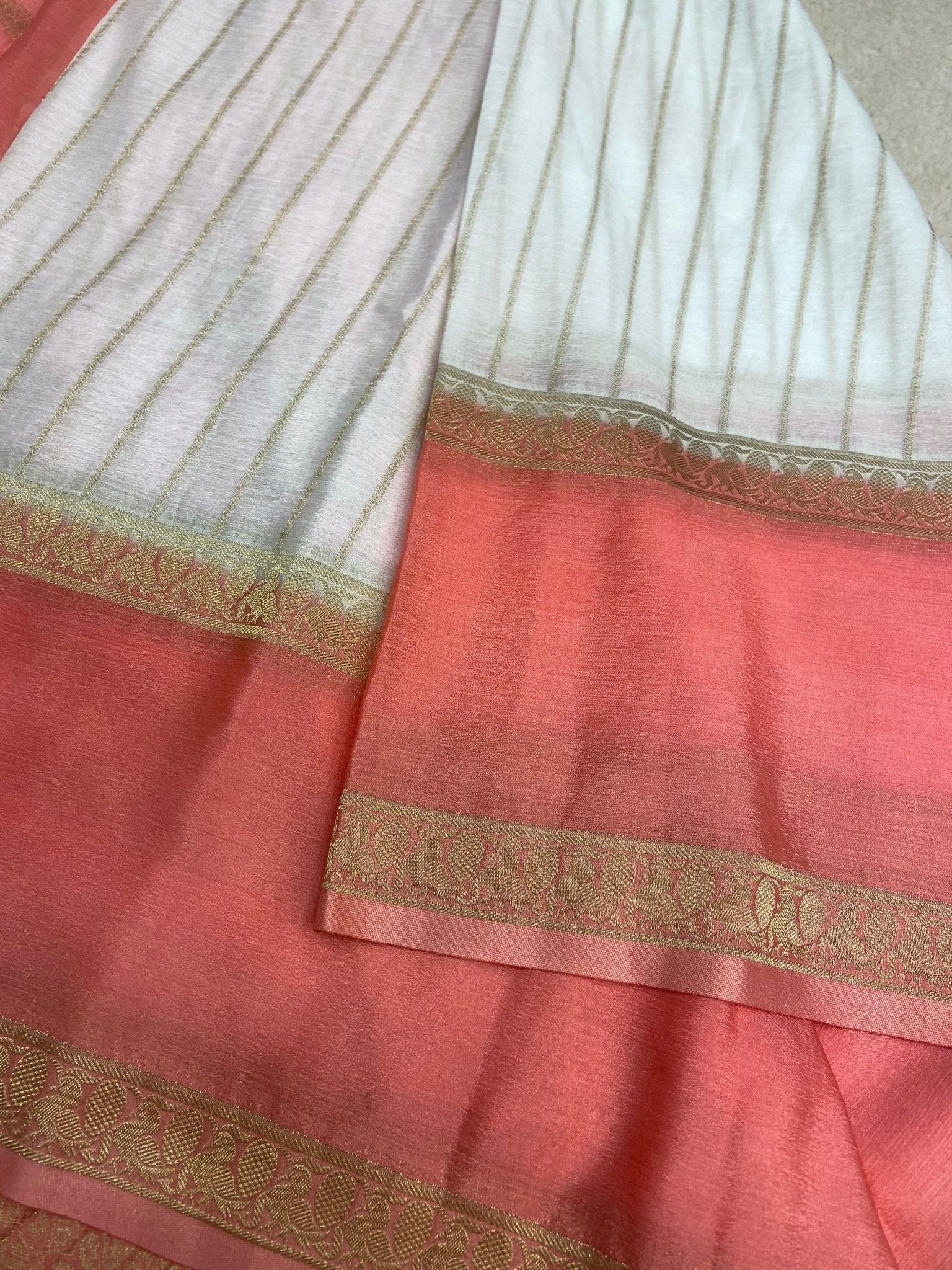 Premium Crush Georgette Saree - Kanjeevaram Silk Mandir