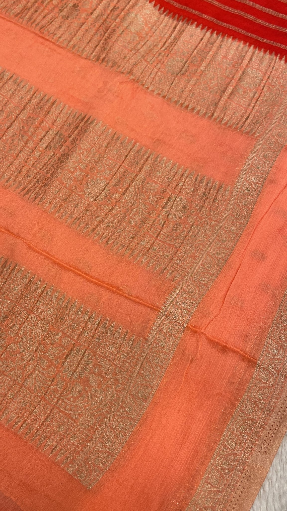 Premium Crush Georgette Saree - Kanjeevaram Silk Mandir