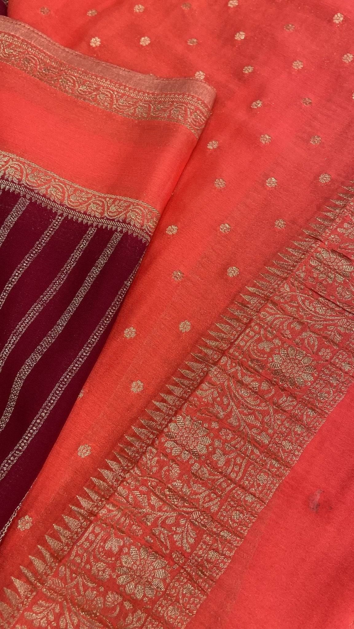 Premium Crush Georgette Saree - Kanjeevaram Silk Mandir