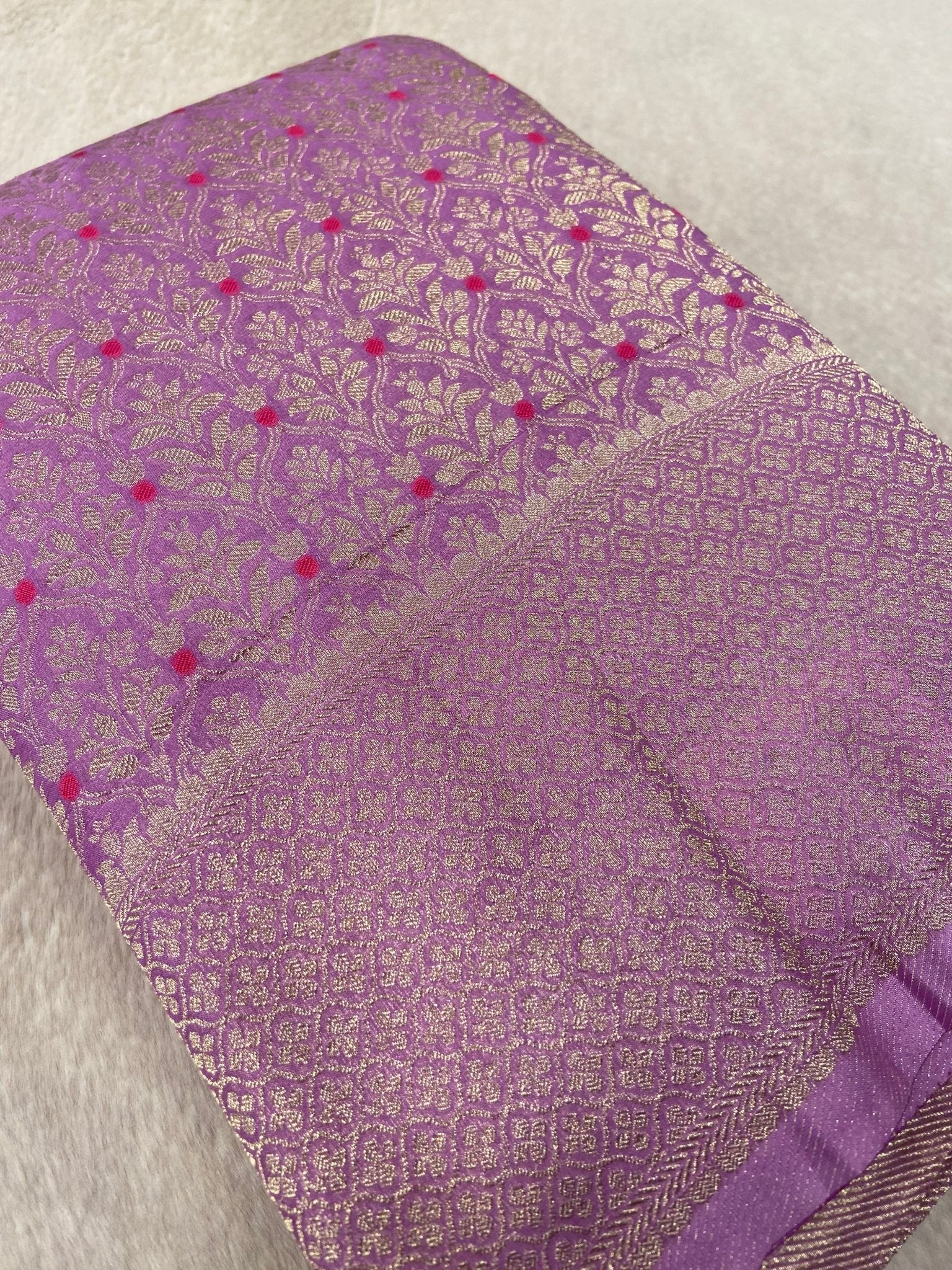 Premium Crush Georgette Saree - Kanjeevaram Silk Mandir