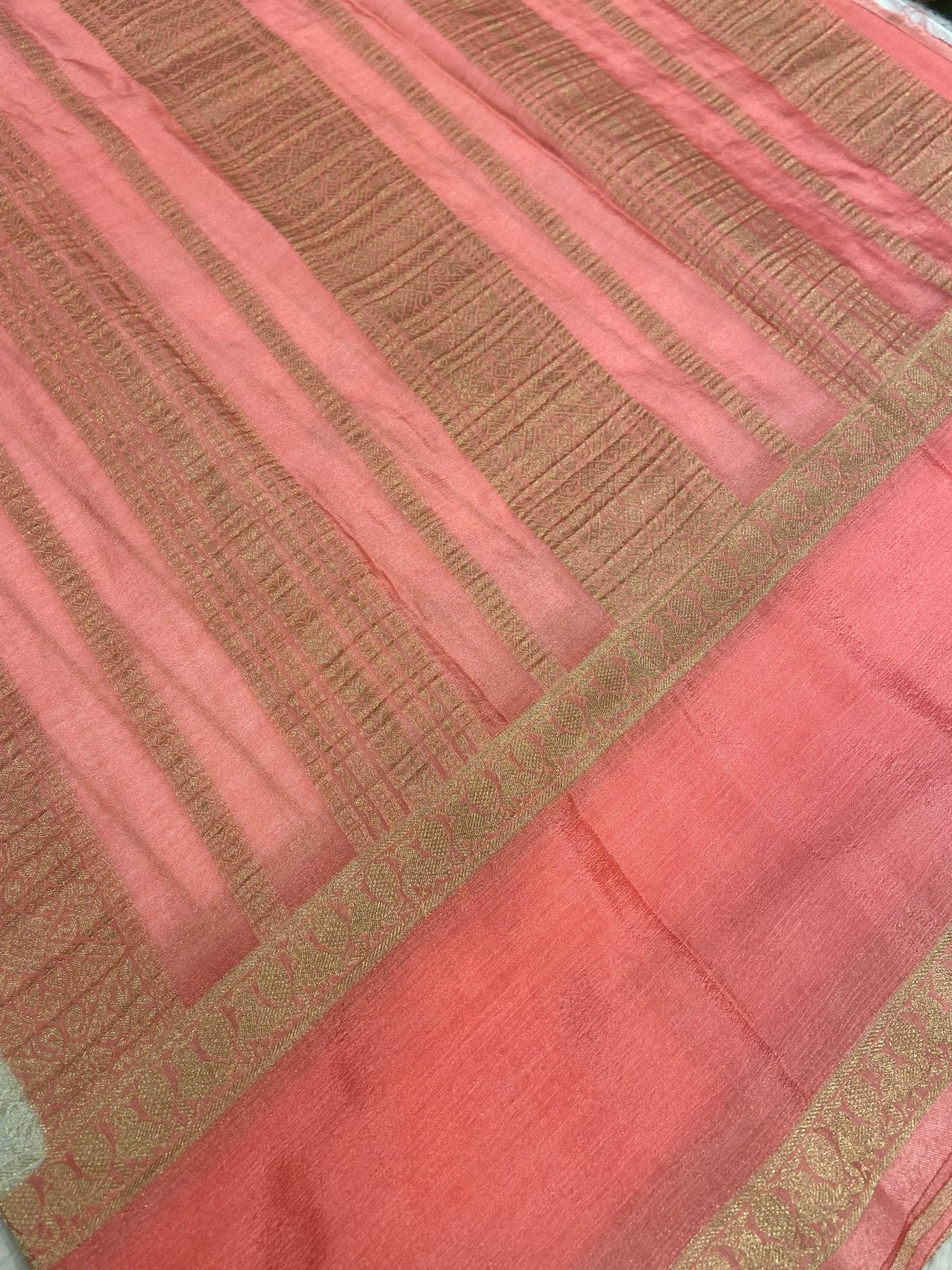 Premium Crush Georgette Saree - Kanjeevaram Silk Mandir