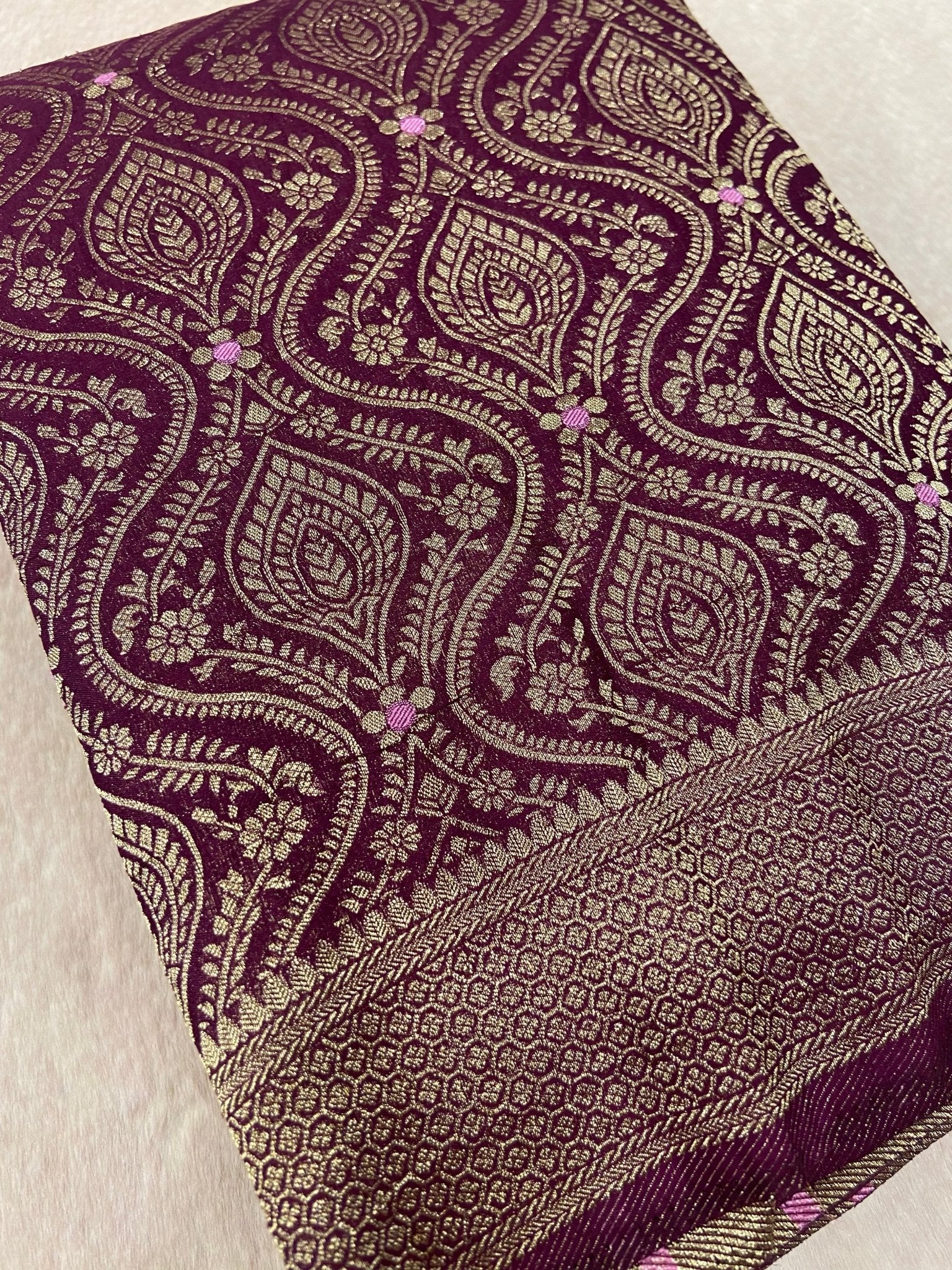 Premium Crush Georgette Saree - Kanjeevaram Silk Mandir
