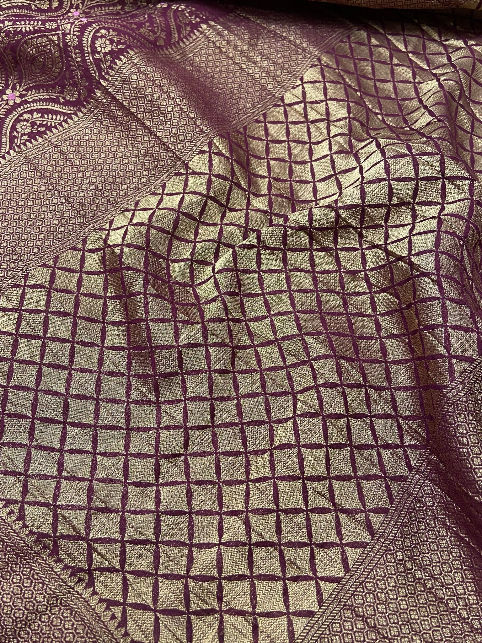 Premium Crush Georgette Saree - Kanjeevaram Silk Mandir