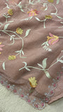 Premium Crush Organza Saree - Kanjeevaram Silk Mandir