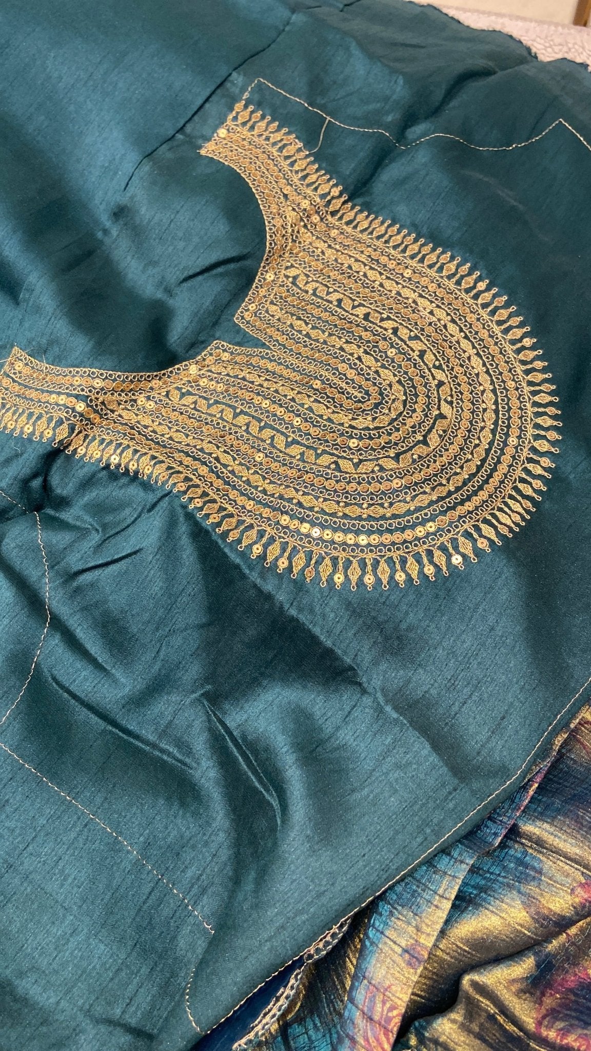 Premium Crush Organza Saree - Kanjeevaram Silk Mandir