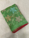 Premium Crush Organza Saree - Kanjeevaram Silk Mandir