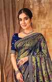 Premium Crush Organza Saree💙 - Kanjeevaram Silk Mandir