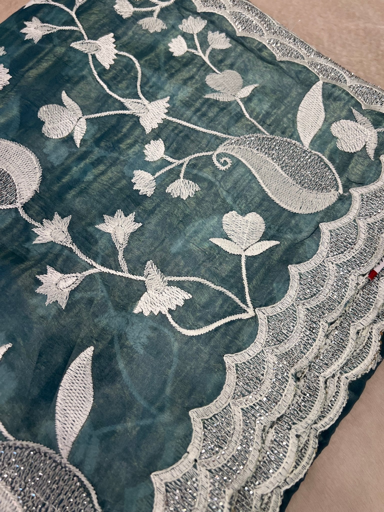 Premium Crush Organza Saree - Kanjeevaram Silk Mandir
