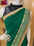 Premium Crush Organza Saree - Kanjeevaram Silk Mandir