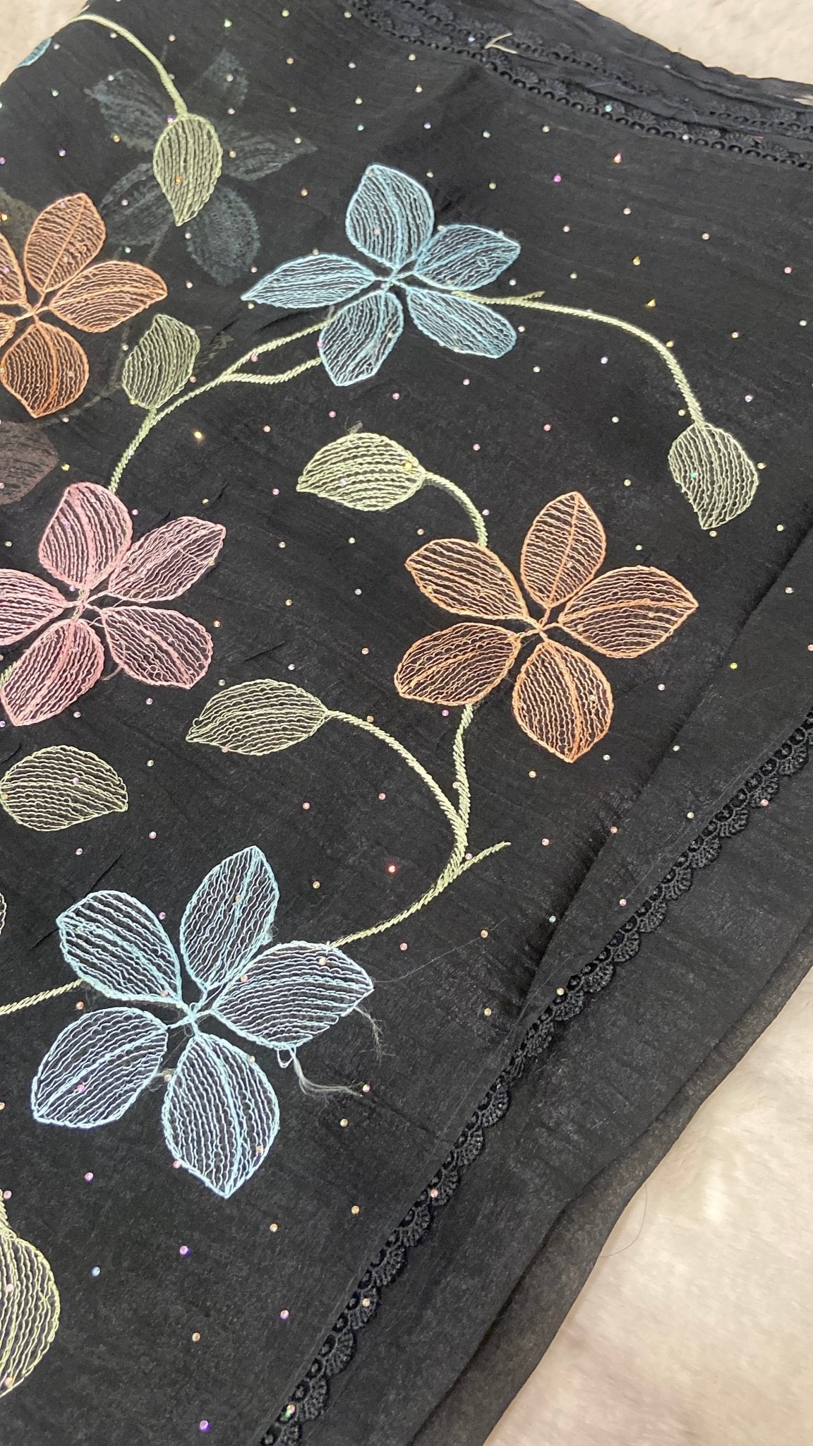 Premium Crush Organza Saree - Kanjeevaram Silk Mandir