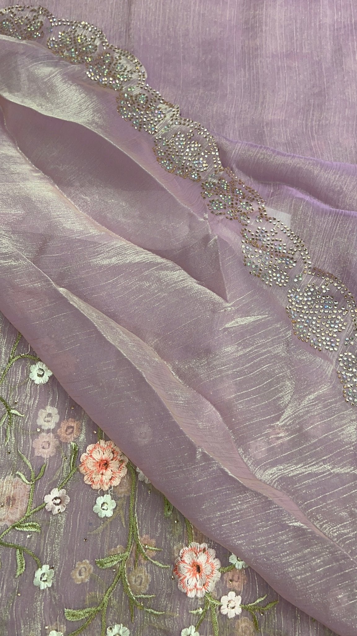 Premium crush organza saree - Kanjeevaram Silk Mandir
