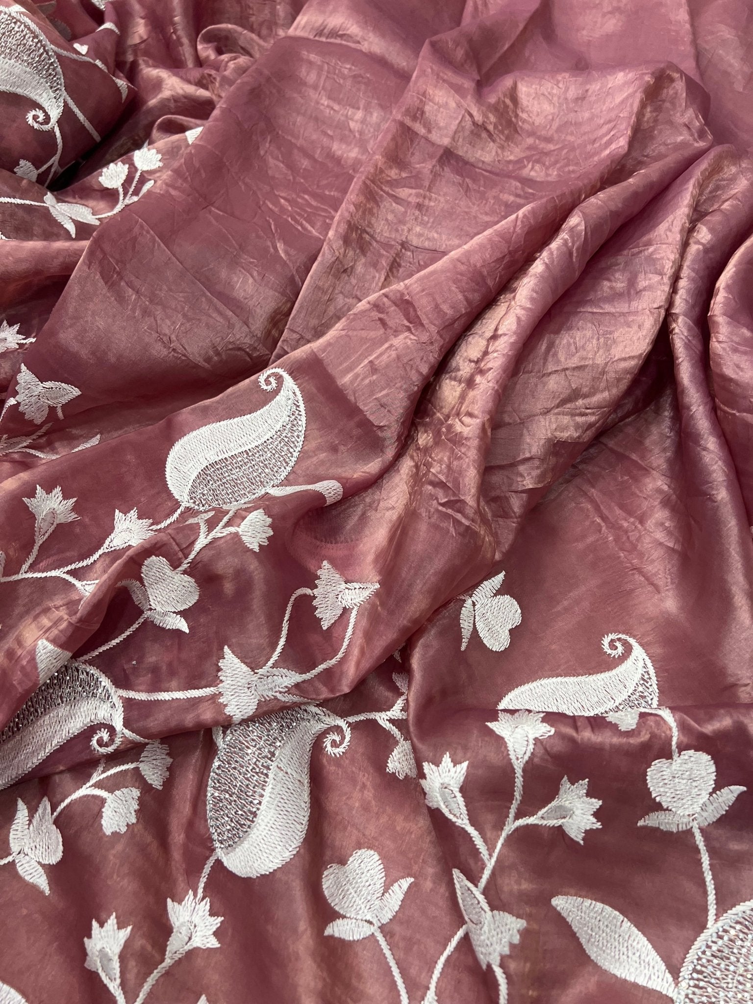 Premium Crush Organza Saree - Kanjeevaram Silk Mandir