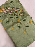 Premium Crush Organza Saree - Kanjeevaram Silk Mandir