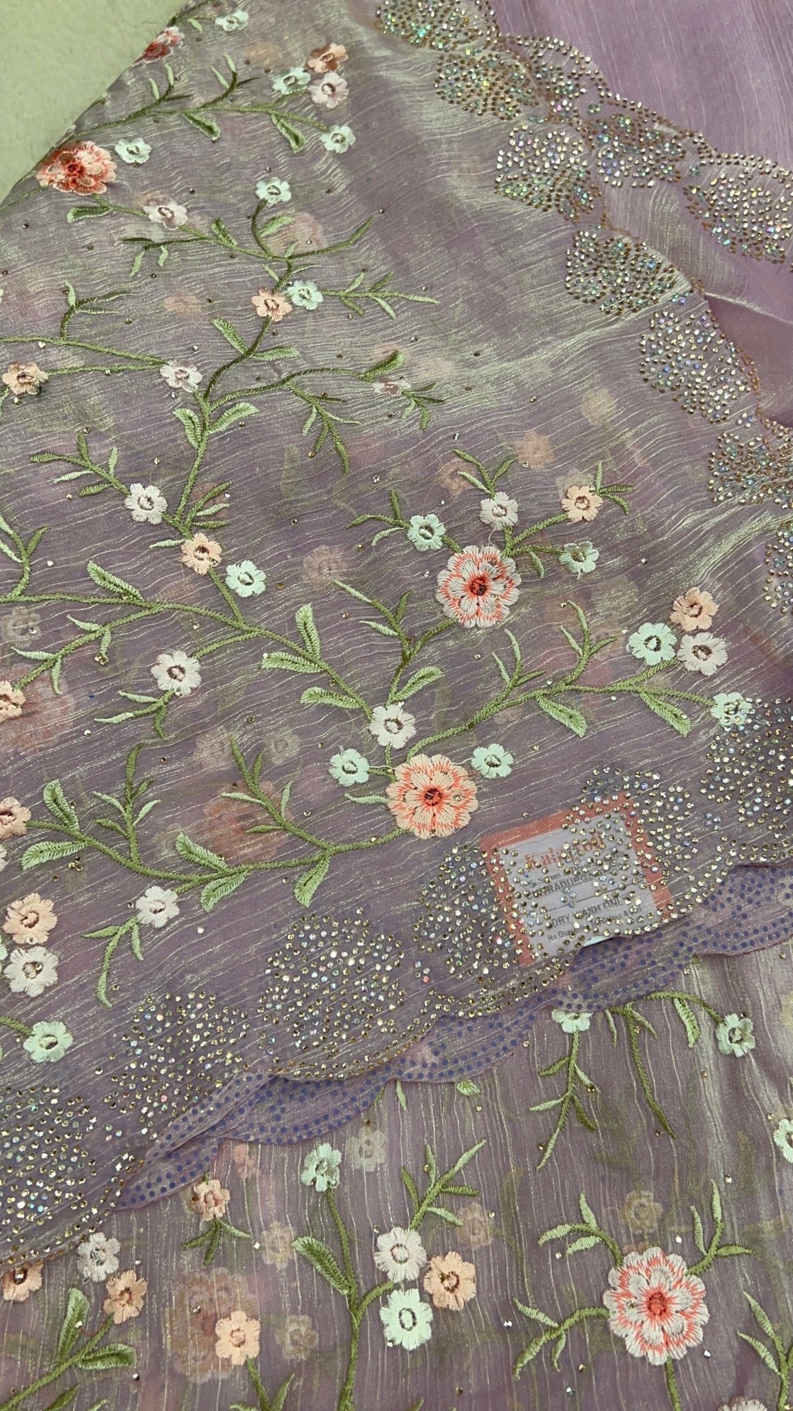 Premium crush organza saree - Kanjeevaram Silk Mandir
