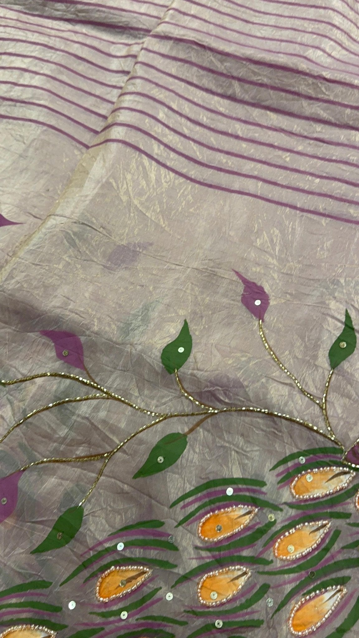 Premium Crush Organza Saree - Kanjeevaram Silk Mandir